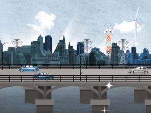 Cityscape image from video explaining value of ndt for infrastructure condition assessments